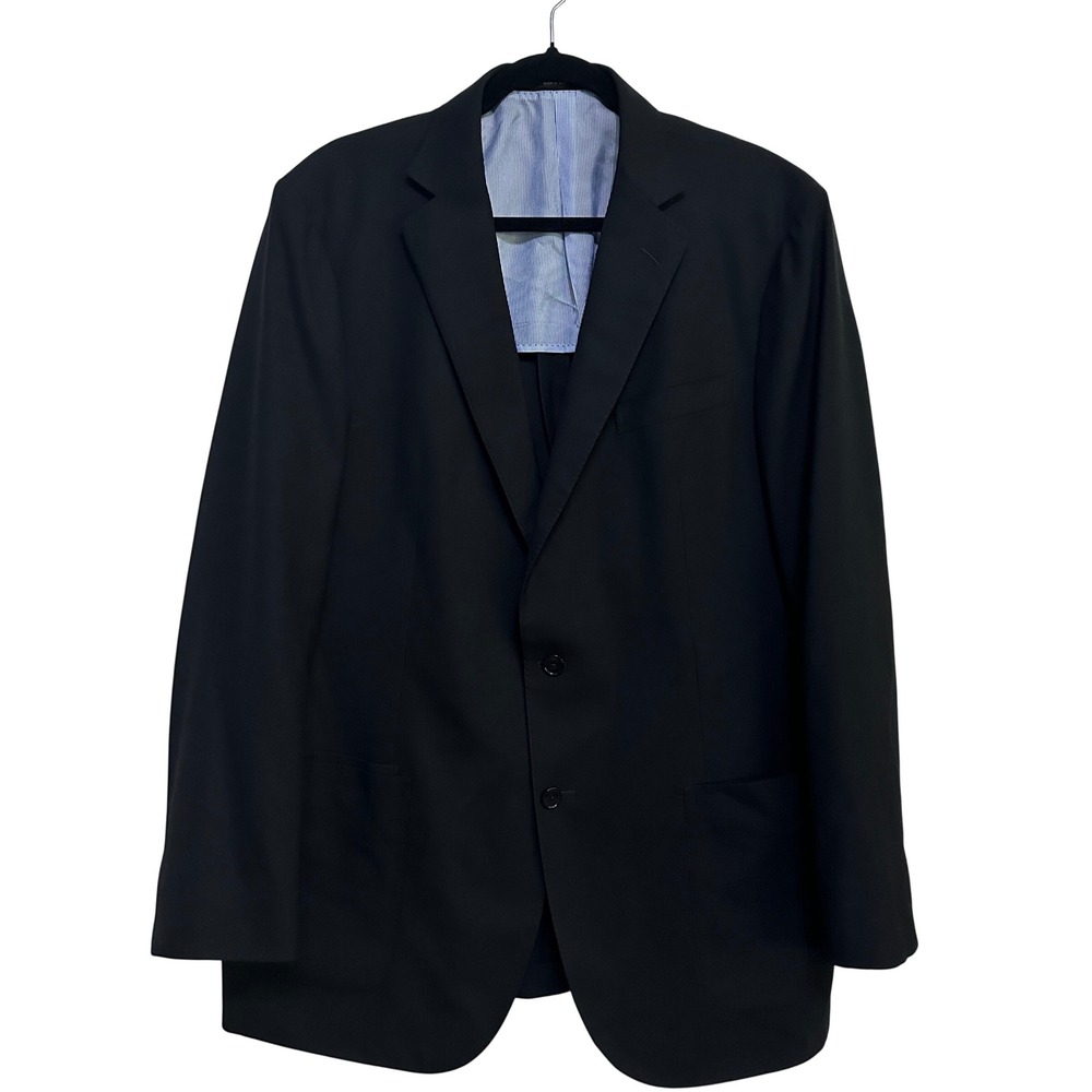 Ermenegildo Zegna 10 Pockets Travel Sport Coat Jacket 46L Black 100% Wool Italy